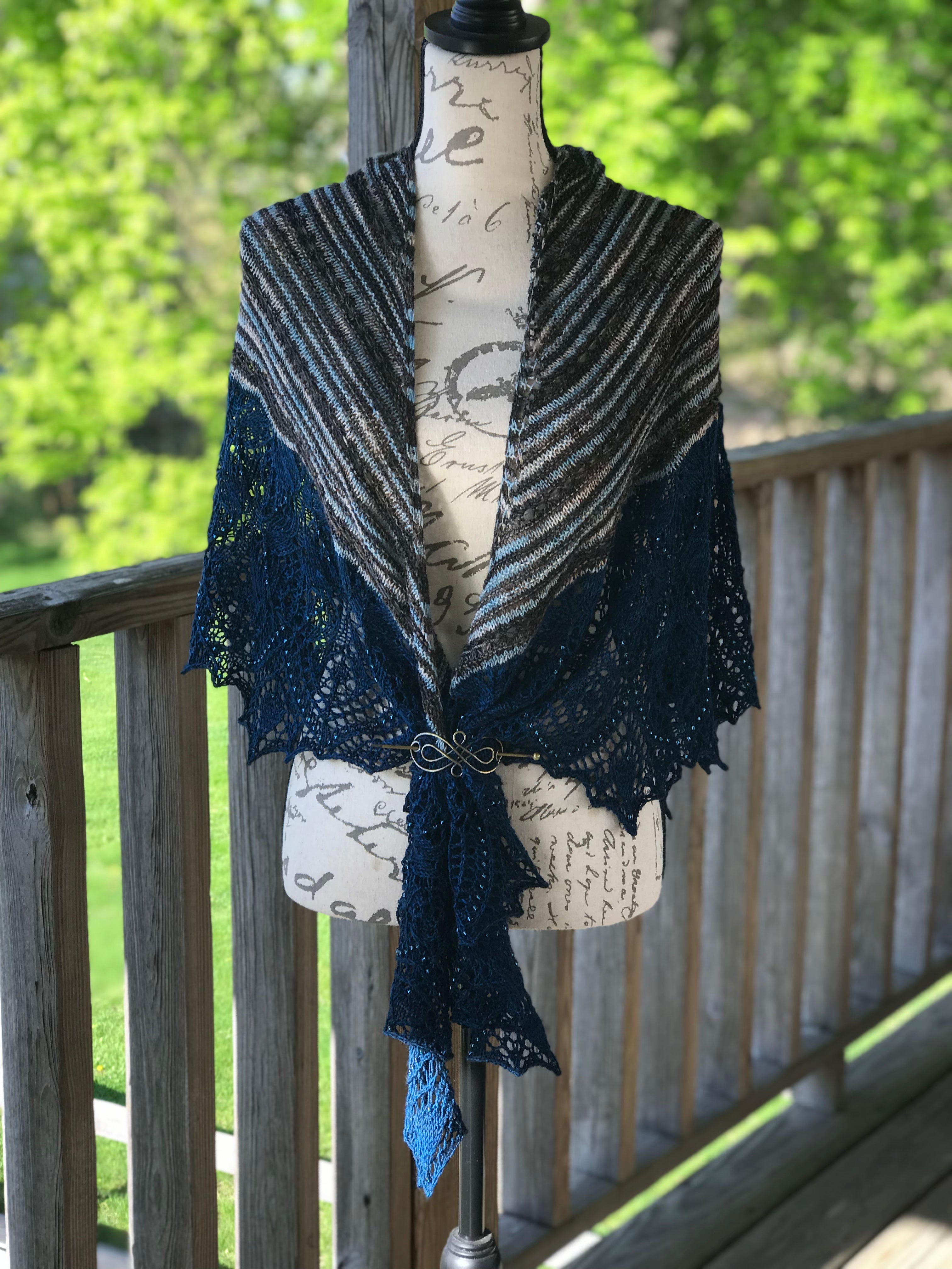 Blue Morpho’s Wish Shawl Knitting Pattern