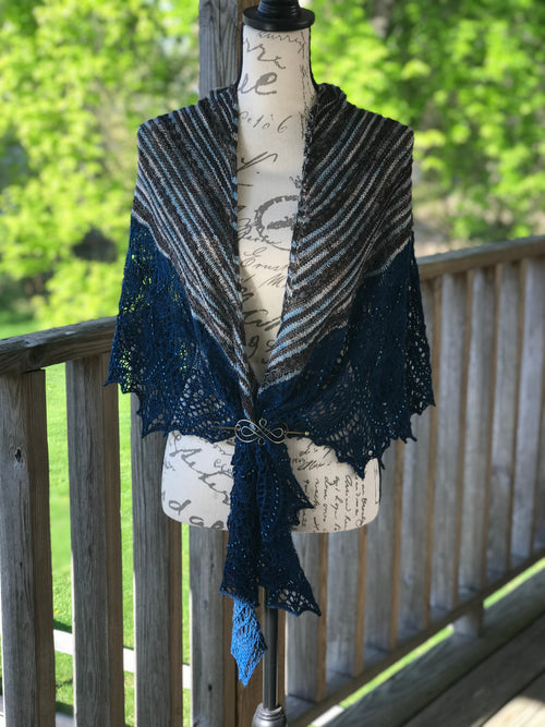 Blue Morpho’s Wish Shawl Knitting Pattern