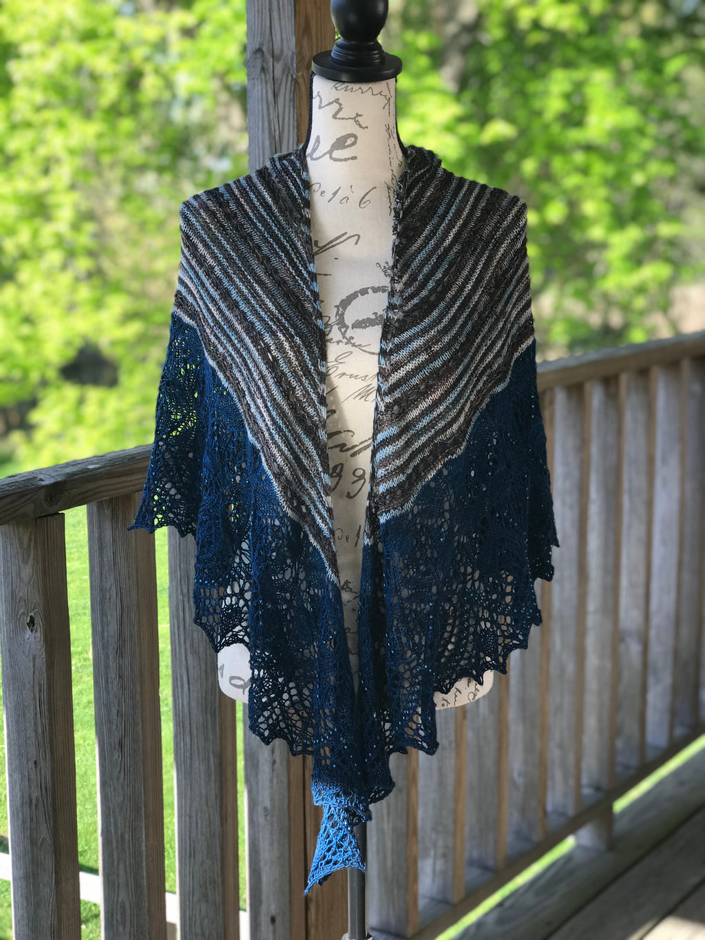 Blue Morpho’s Wish Shawl Knitting Pattern