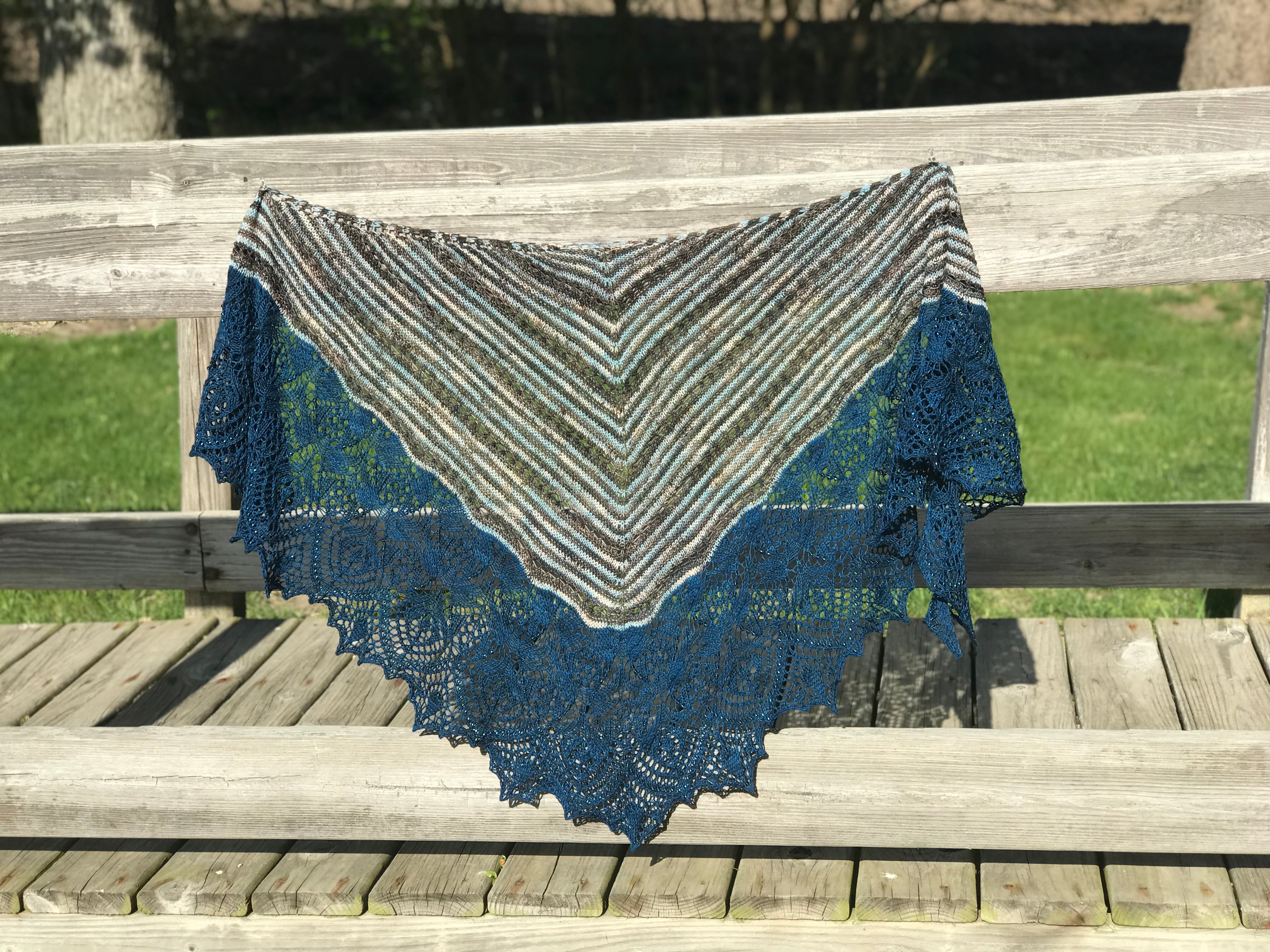 Blue Morpho’s Wish Shawl Knitting Pattern