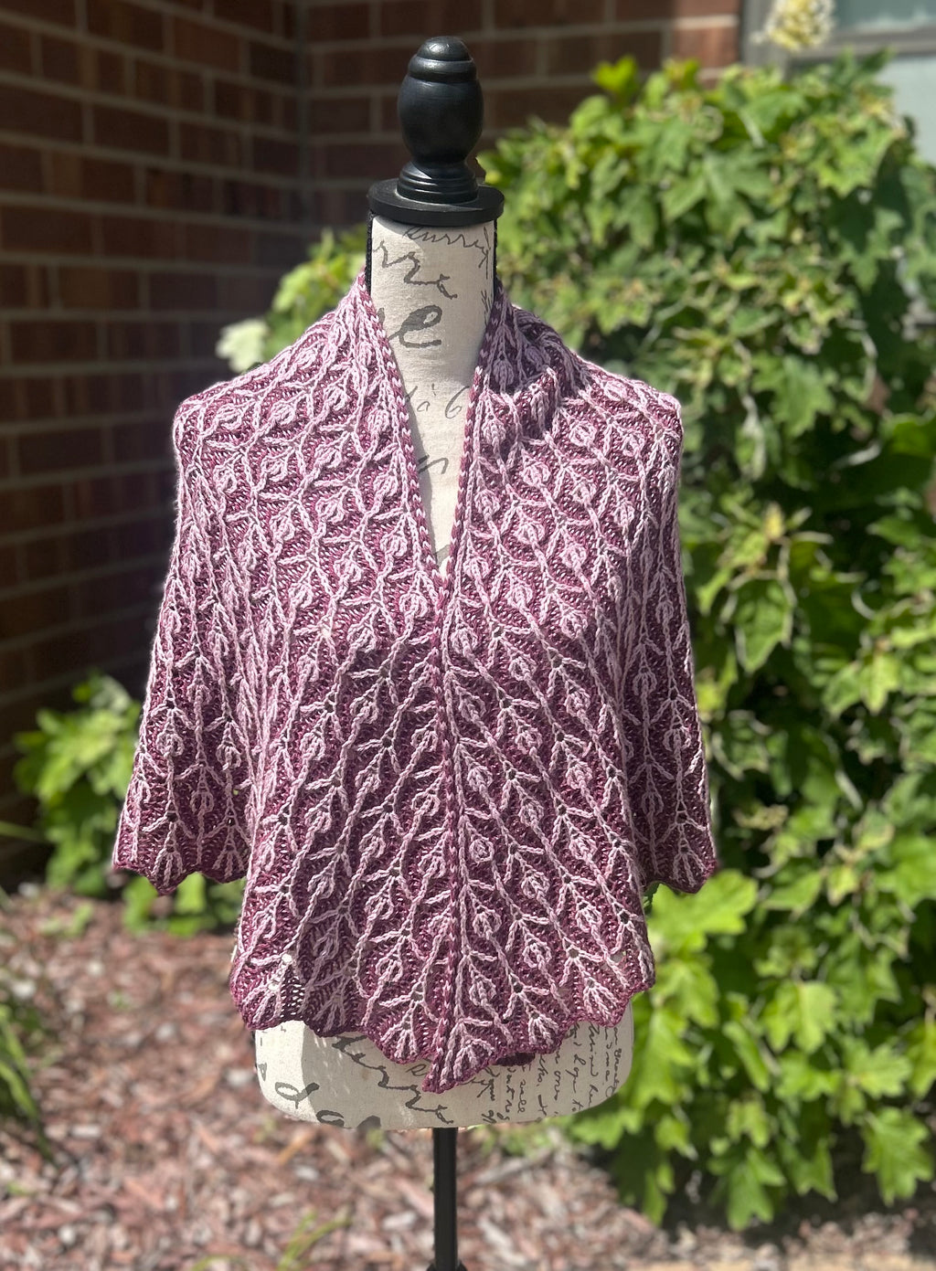 Lace Brioche Crescent Shawl