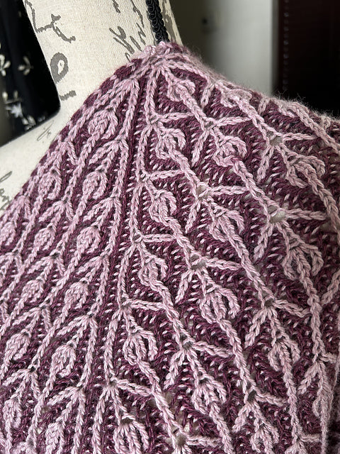 Lace Brioche Crescent Shawl