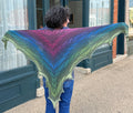 Hand Knit Lace Triangular Shawl