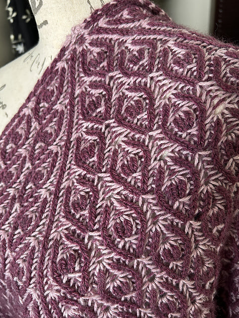 Lace Brioche Crescent Shawl