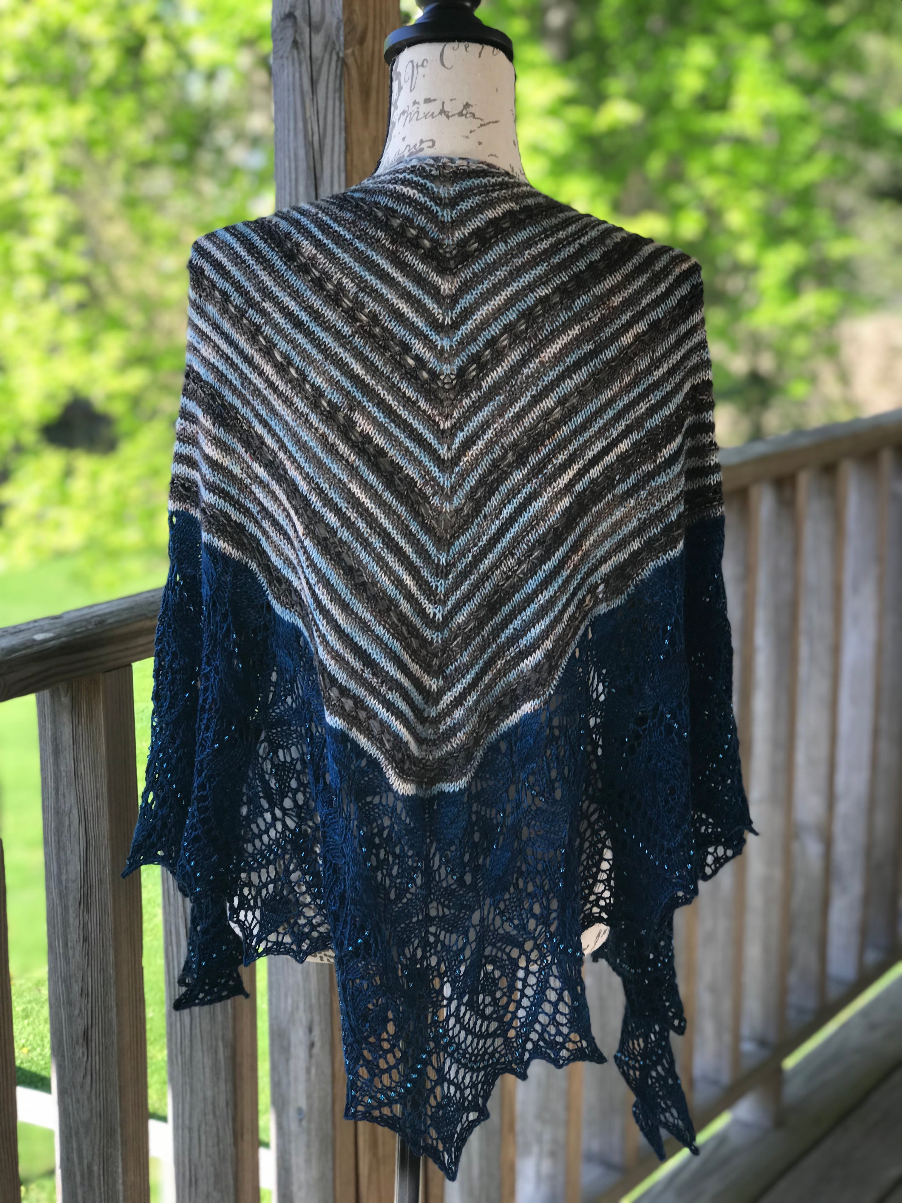 Blue Morpho’s Wish Shawl Knitting Pattern